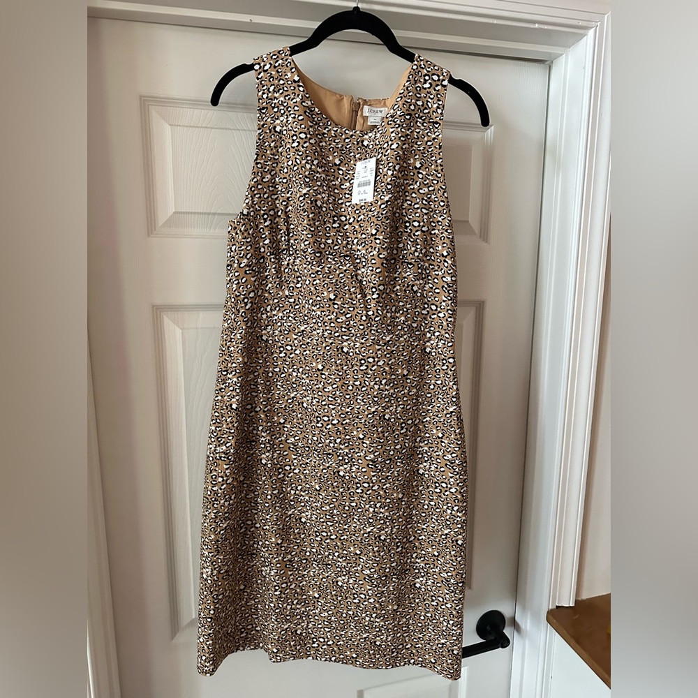 J Crew Size 10 Leopard mini dress